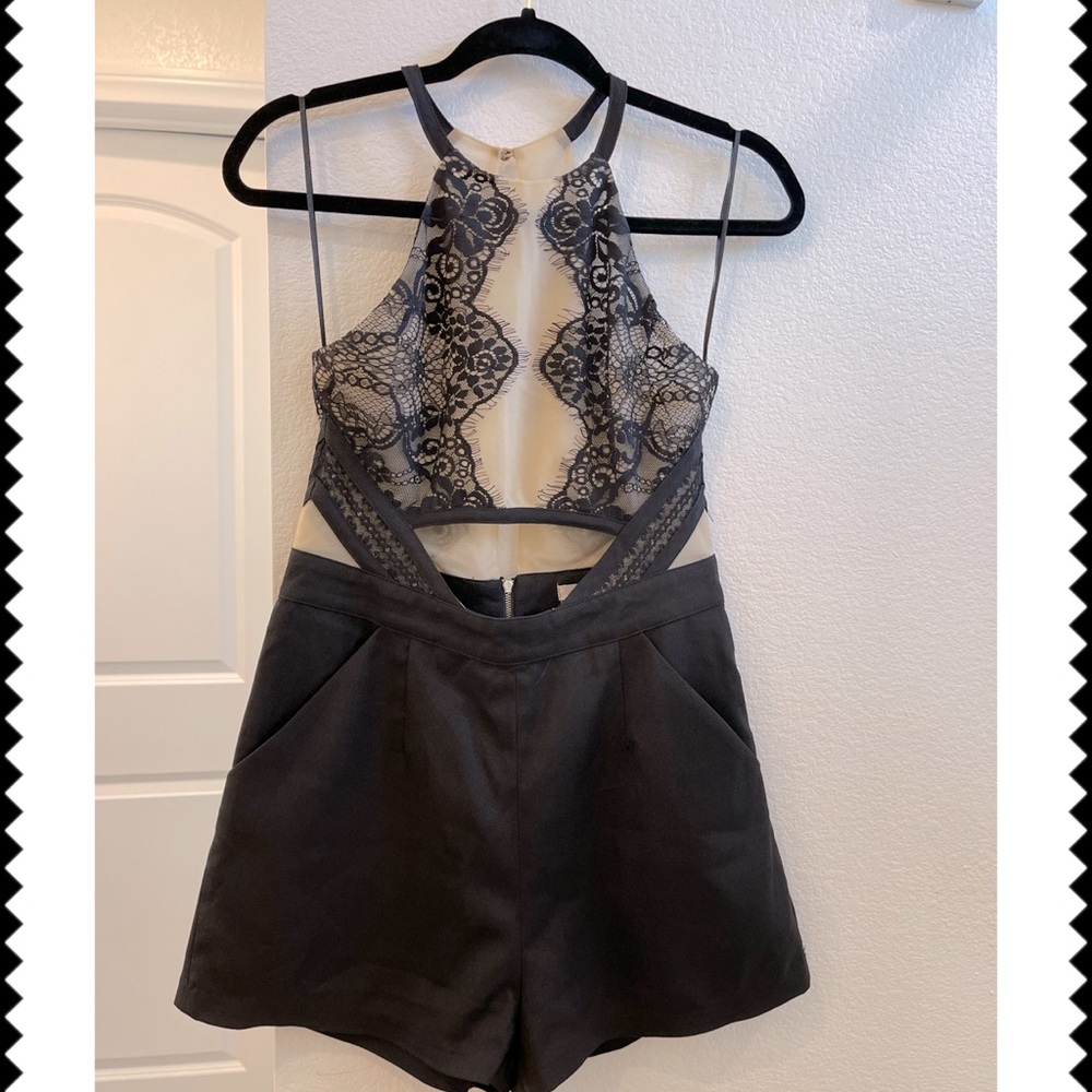 Black and white jumpsuit. Medium.